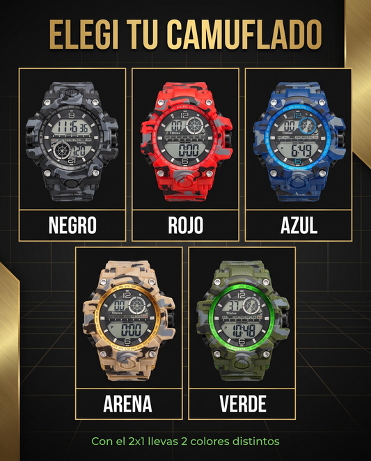 Reloj Táctico Resist-Shock V4 — Waterproof · Antigolpes · Calidad Premium