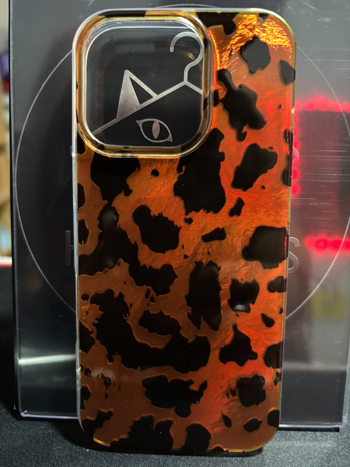Funda efecto carey marrón para iPhone 16 Pro
