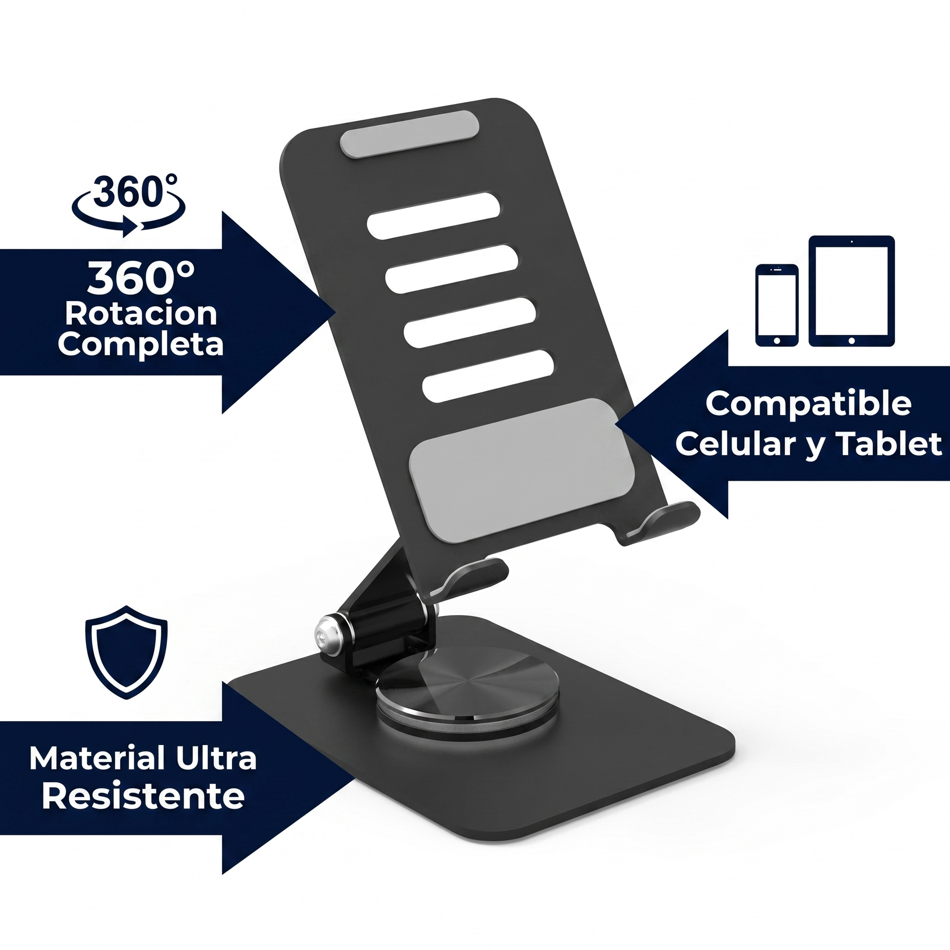 Beneficios y features — Soporte Giratorio 360°