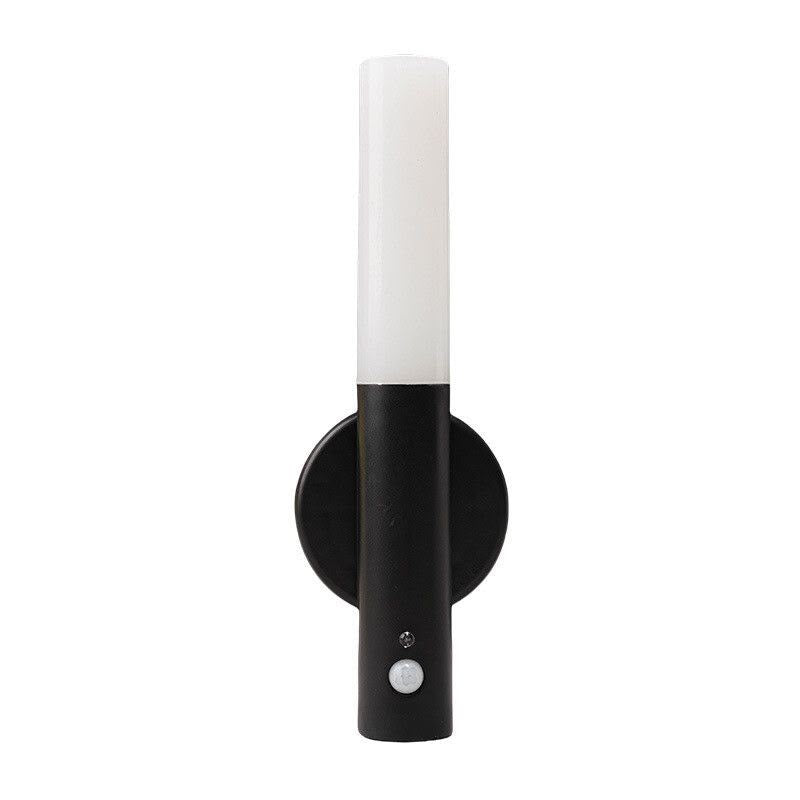 Lámpara antorcha magnética de pared en color negro con sensor de movimiento