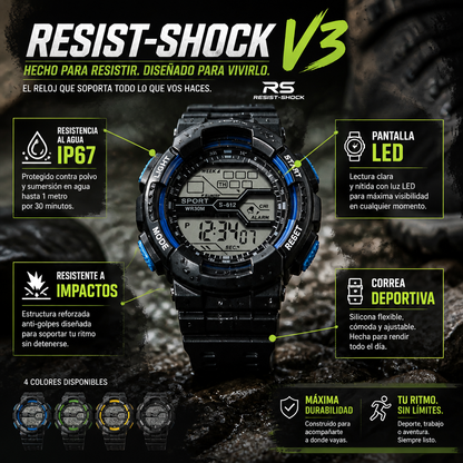 Reloj Deportivo Resist-Shock V3 Digital Sport —ULTIMAS 7 UNIDADES