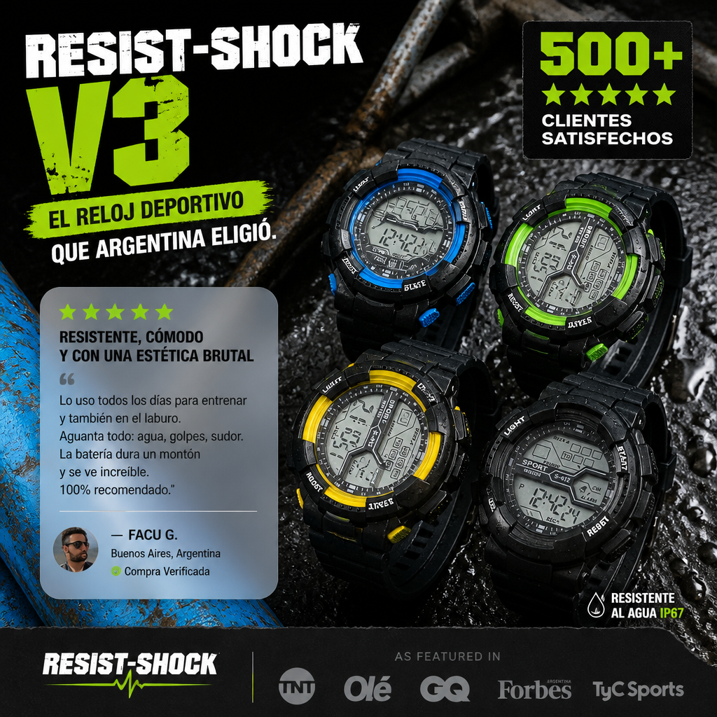 Reloj Deportivo Resist-Shock V3 Digital Sport —ULTIMAS 7 UNIDADES