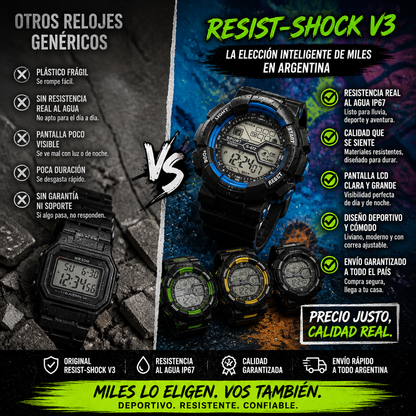 Reloj Deportivo Resist-Shock V3 Digital Sport —ULTIMAS 7 UNIDADES