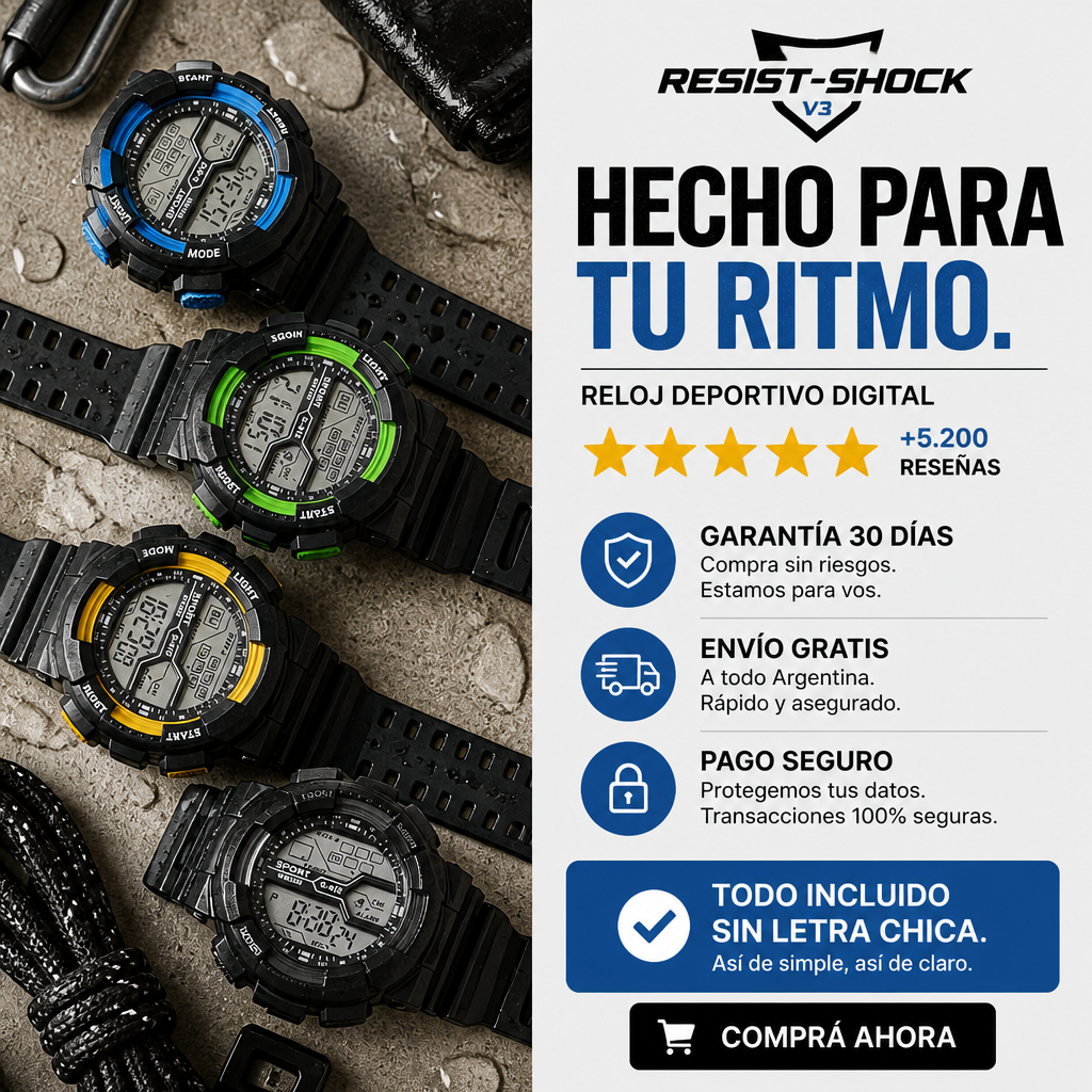 Reloj Deportivo Resist-Shock V3 Digital Sport —ULTIMAS 7 UNIDADES
