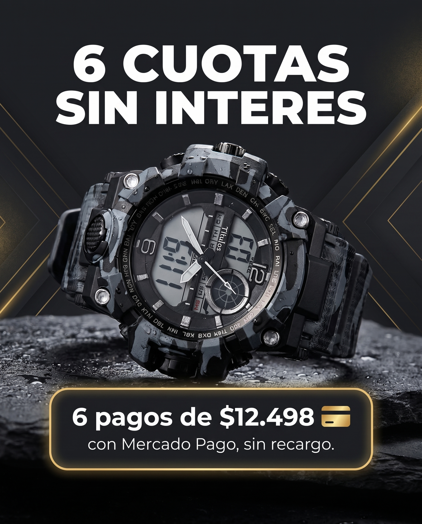 Reloj Táctico Resist-Shock V4 — Waterproof · Antigolpes · Calidad Premium