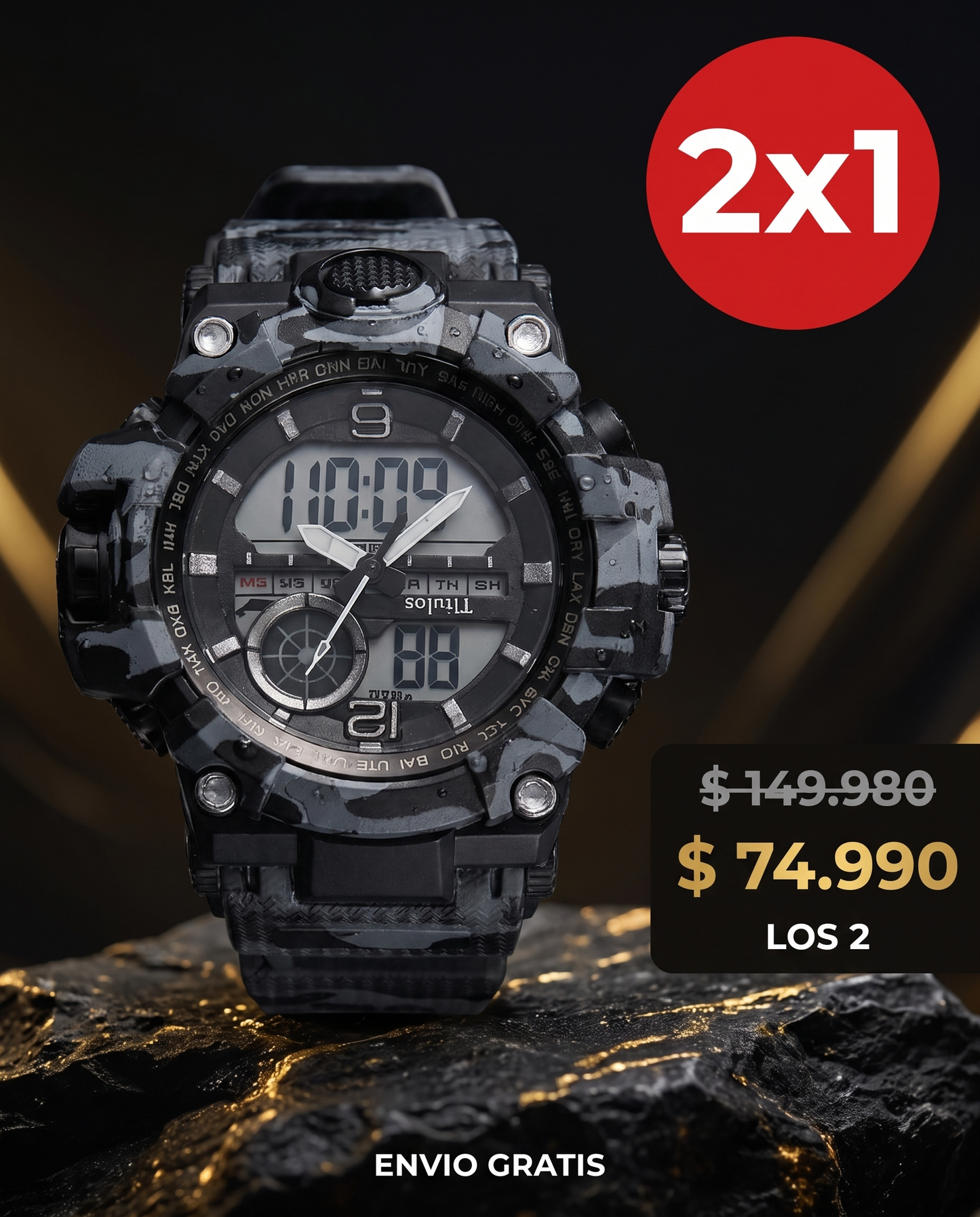 Reloj Táctico Resist-Shock V4 — Waterproof · Antigolpes · Calidad Premium