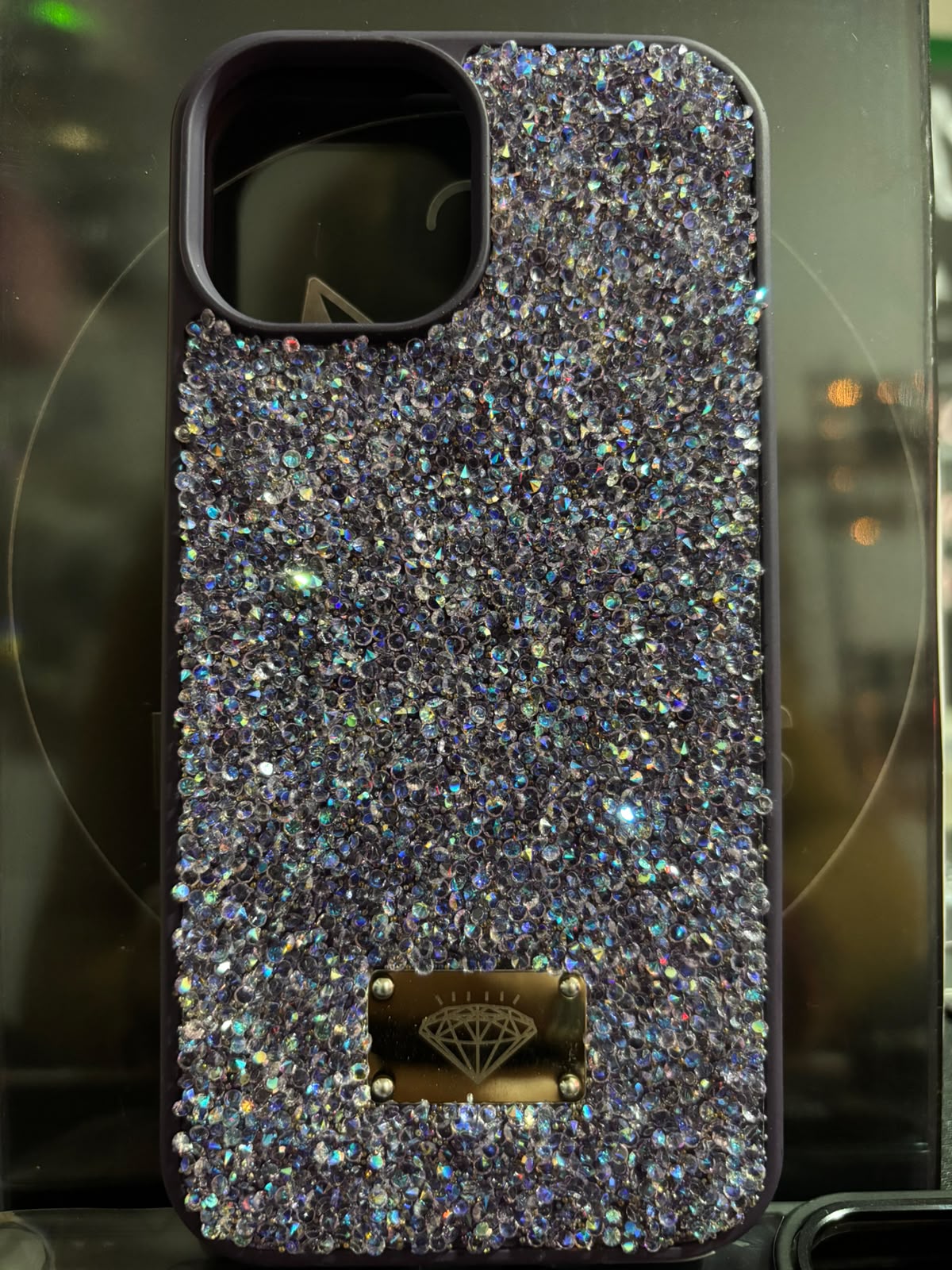 Funda de cristales azul noche para iPhone 15