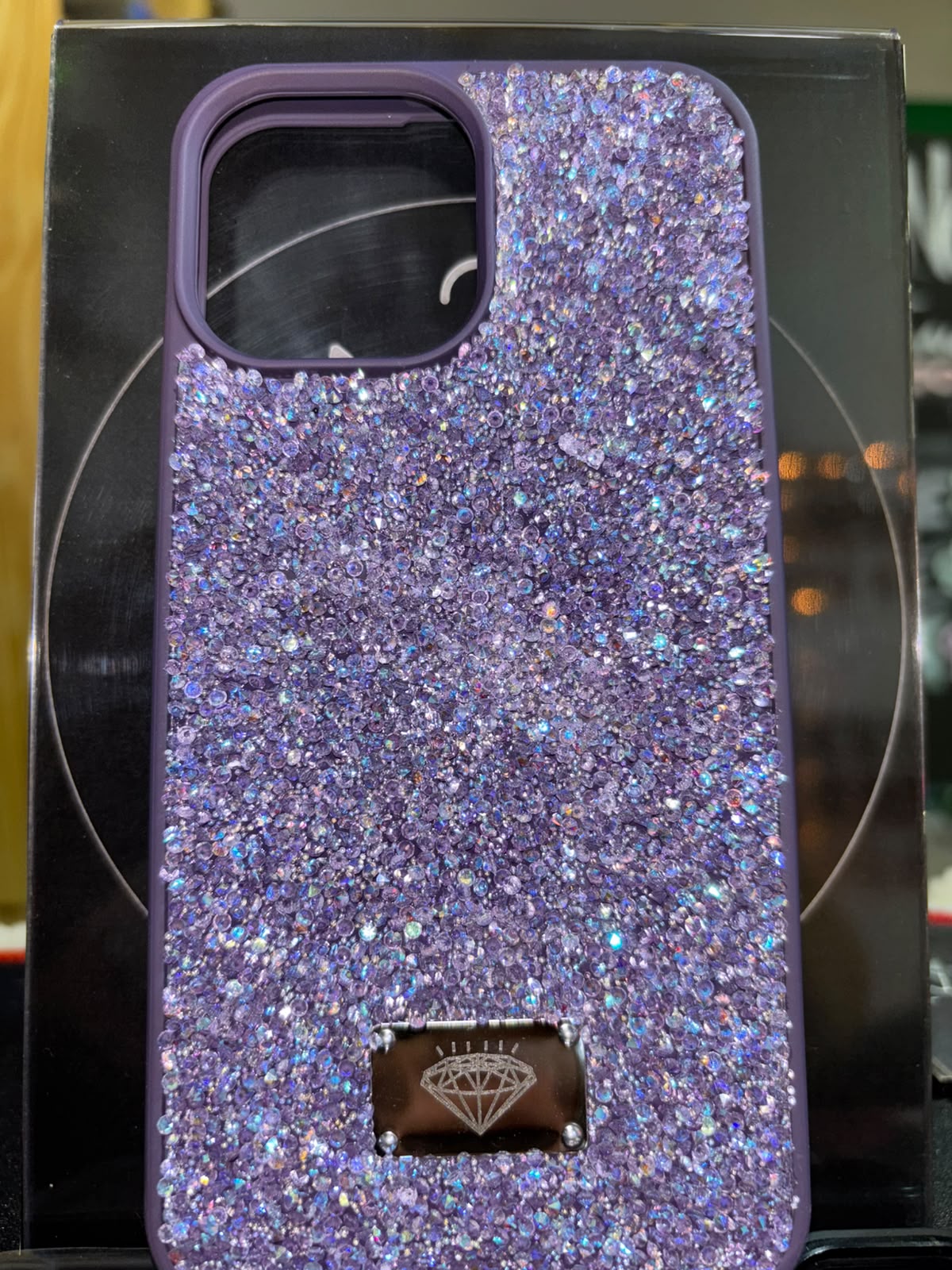 Funda de cristales violeta para iPhone 13 Pro Max