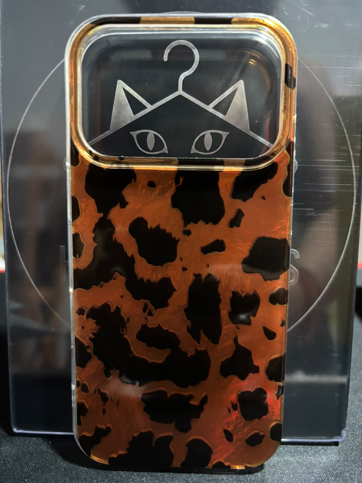 Funda efecto carey marrón para iPhone 17 Pro
