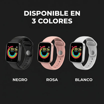SmartWatch FitPro disponible en 3 colores negro rosa y blanco
