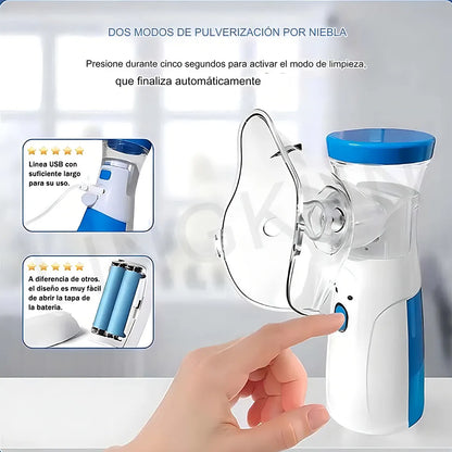 Nebulizador Mesh Portátil - accesorios incluidos